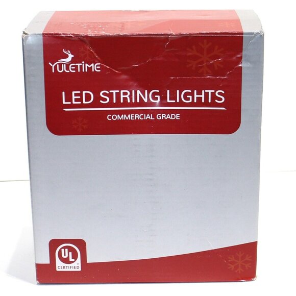 Yuletime Warm White Faceted LED Mini Lights 200 Count 66 Feet UL Certified - Picture 5 of 8